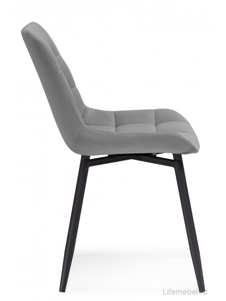 Стул на металлокаркасе Челси К крутящийся темно-серый / черный