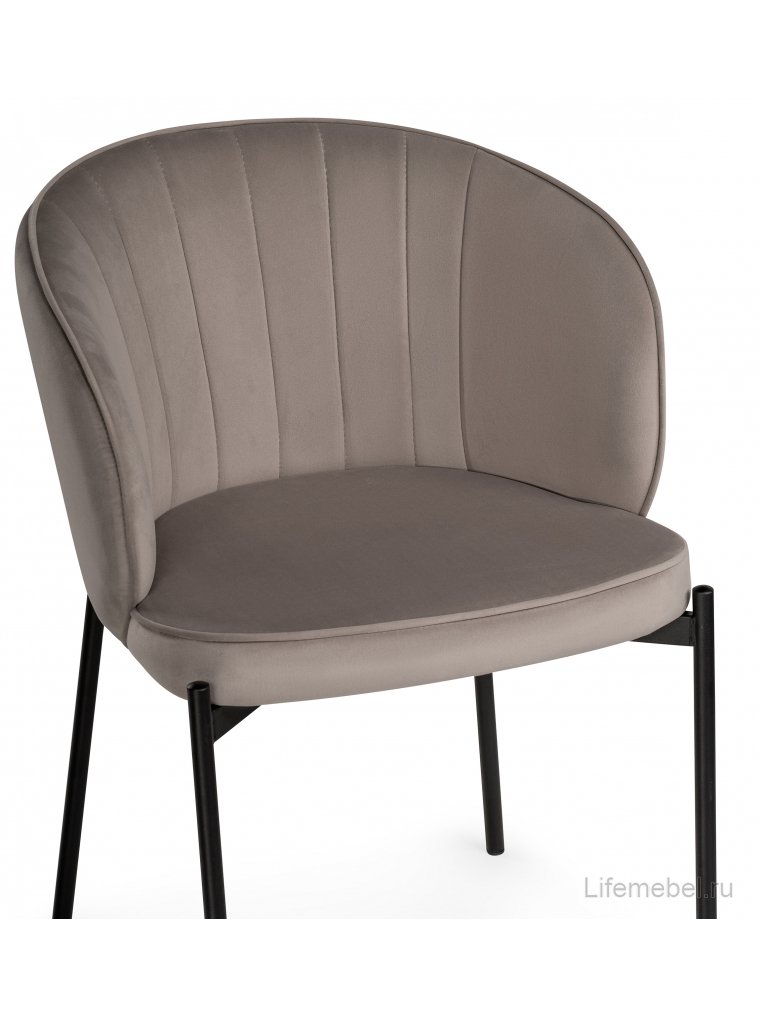 Стул на металлокаркасе Нейл дымчатый / черный