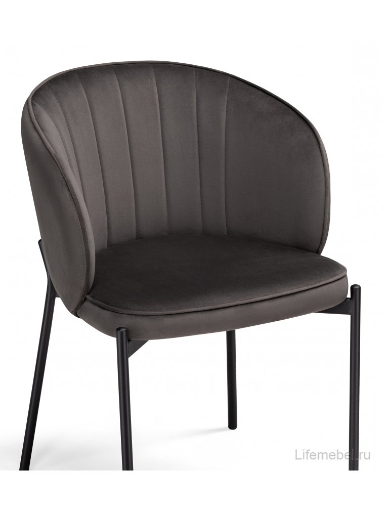 Стул на металлокаркасе Нейл серый / черный