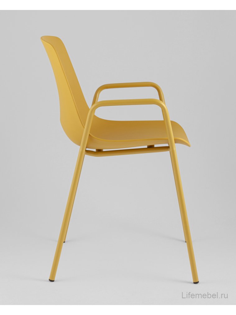 Стул на металлокаркасе Кайлиа горчичный