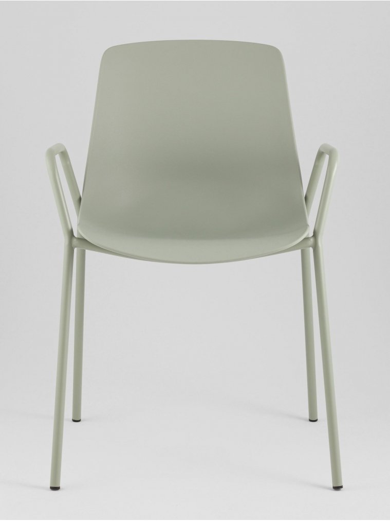 Стул на металлокаркасе Кайлиа серо-зеленый