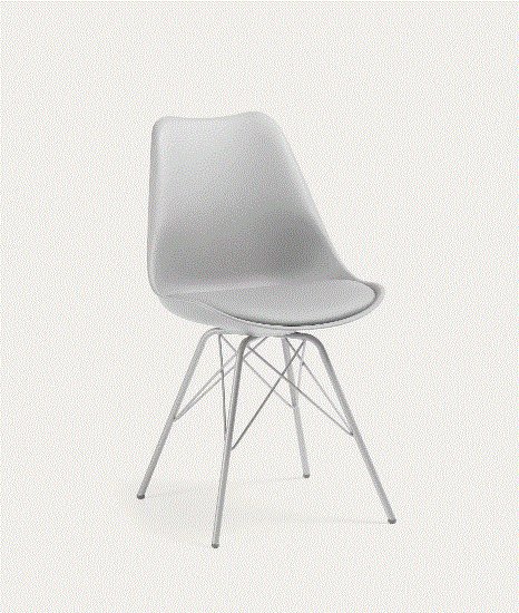 Стул на металлокаркасе Lars светло-серый