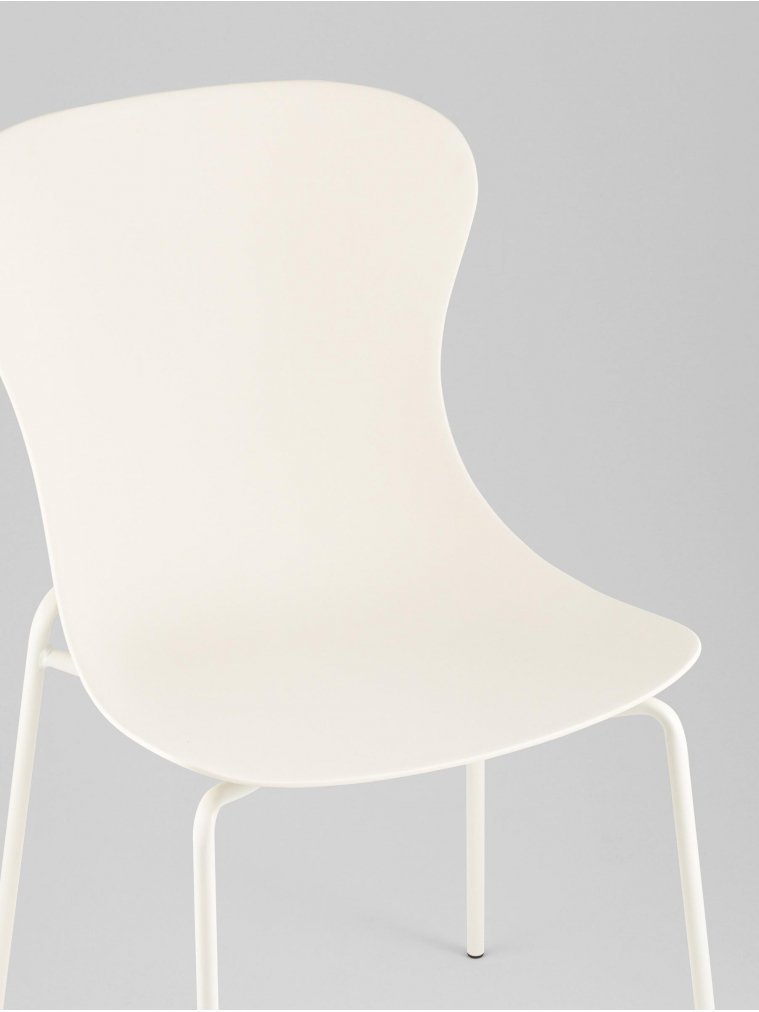 Стул на металлокаркасе Элиша молочный