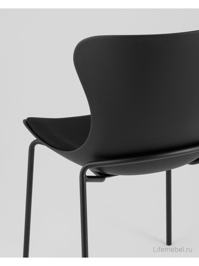 Стул на металлокаркасе Shaya с подушкой черный