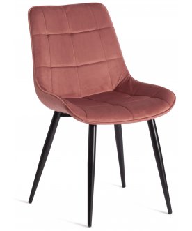 Стул на металлокаркасе Abruzzo mod. 8060 коралловый HLR 44 / черный