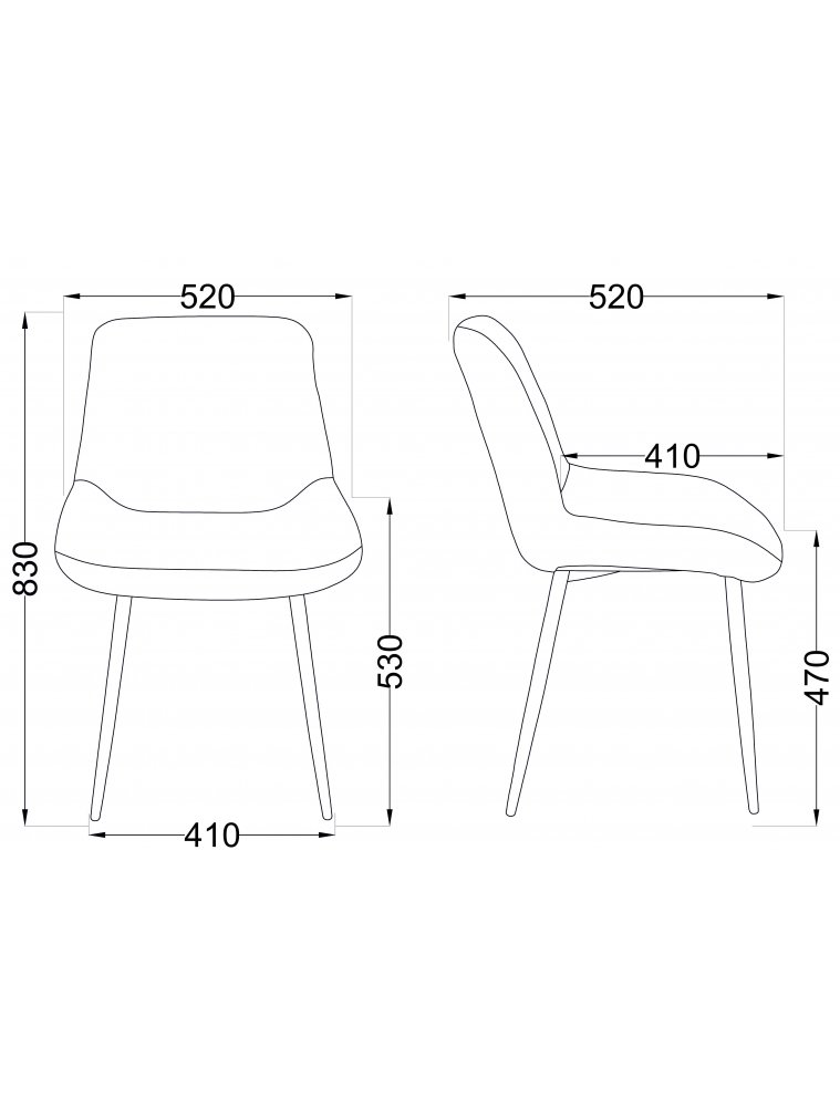 Стул на металлокаркасе Asrta зеленый