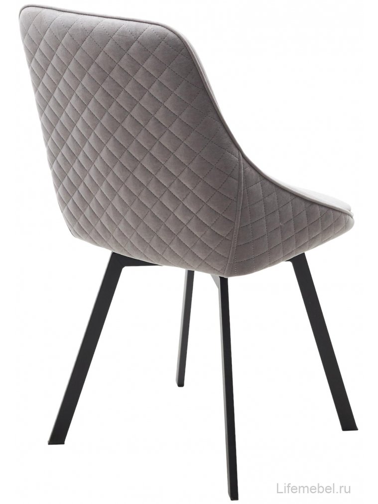 Стул на металлокаркасе Casa велюр серый B22 / черный