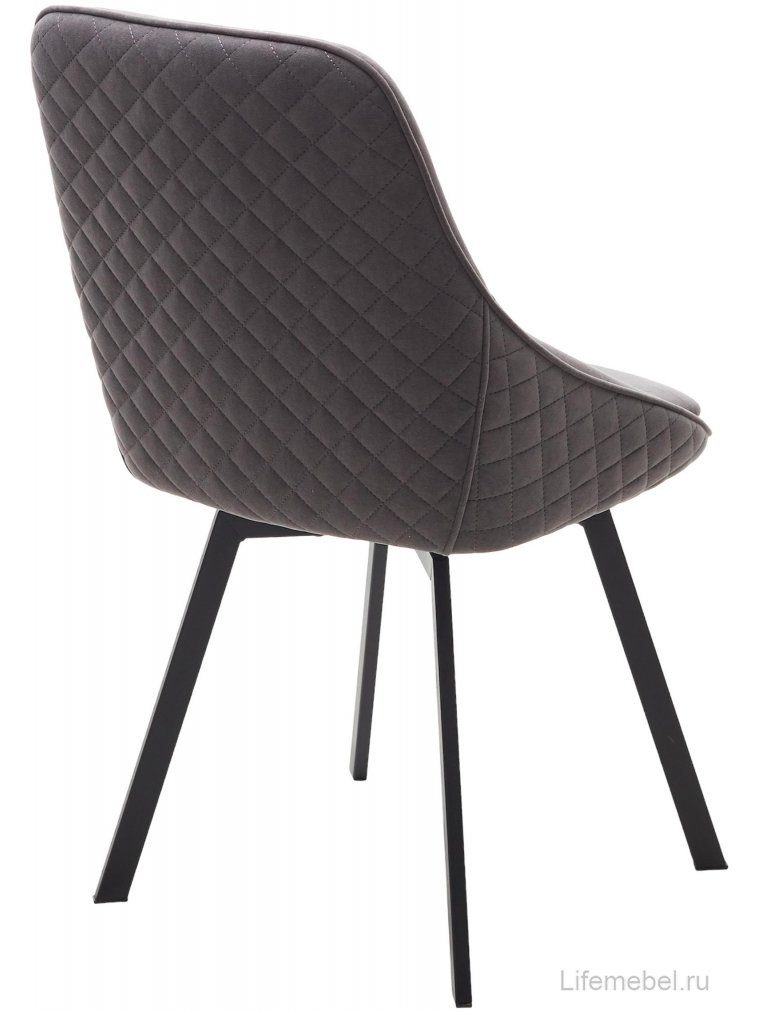 Стул на металлокаркасе Casa велюр темно-серый B28 / черный