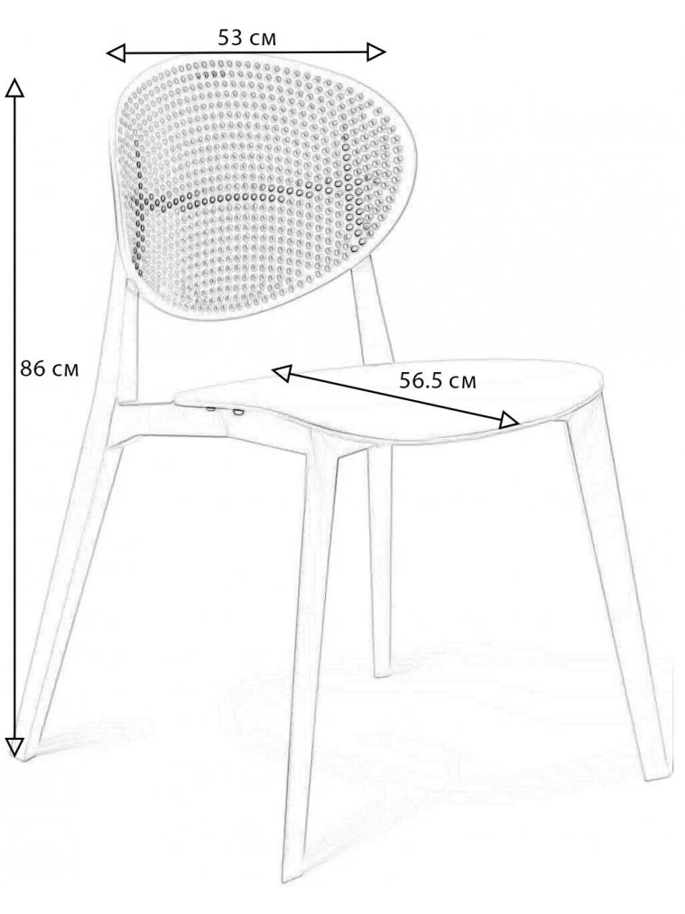 Стул на металлокаркасе Gianni white
