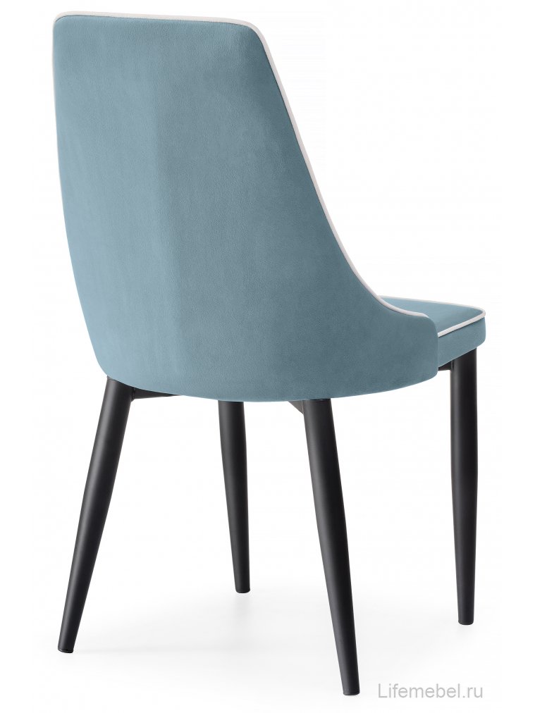 Стул на металлокаркасе Kora 1 light blue / white / black