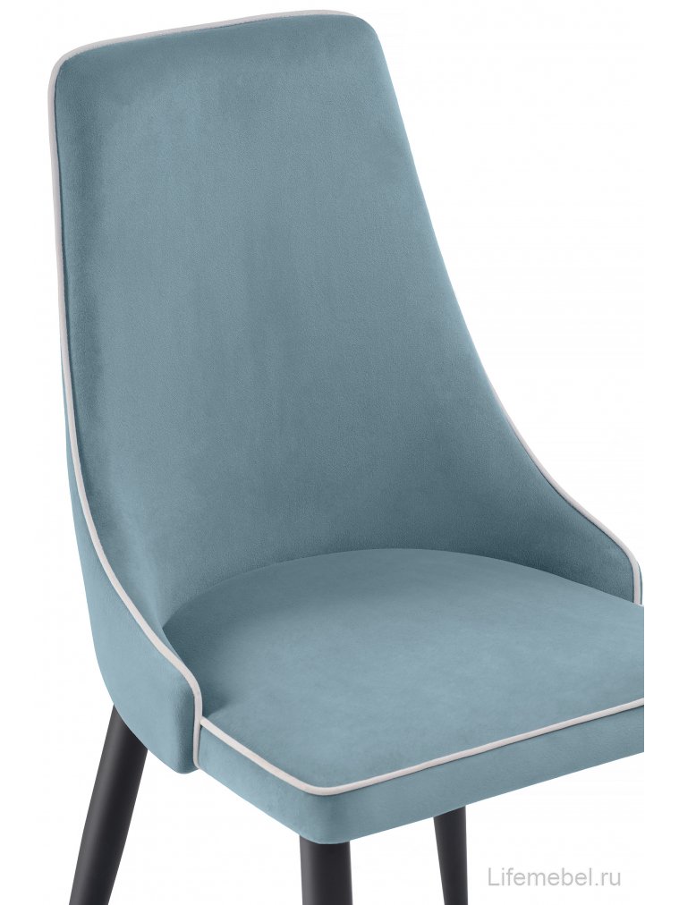 Стул на металлокаркасе Kora 1 light blue / white / black