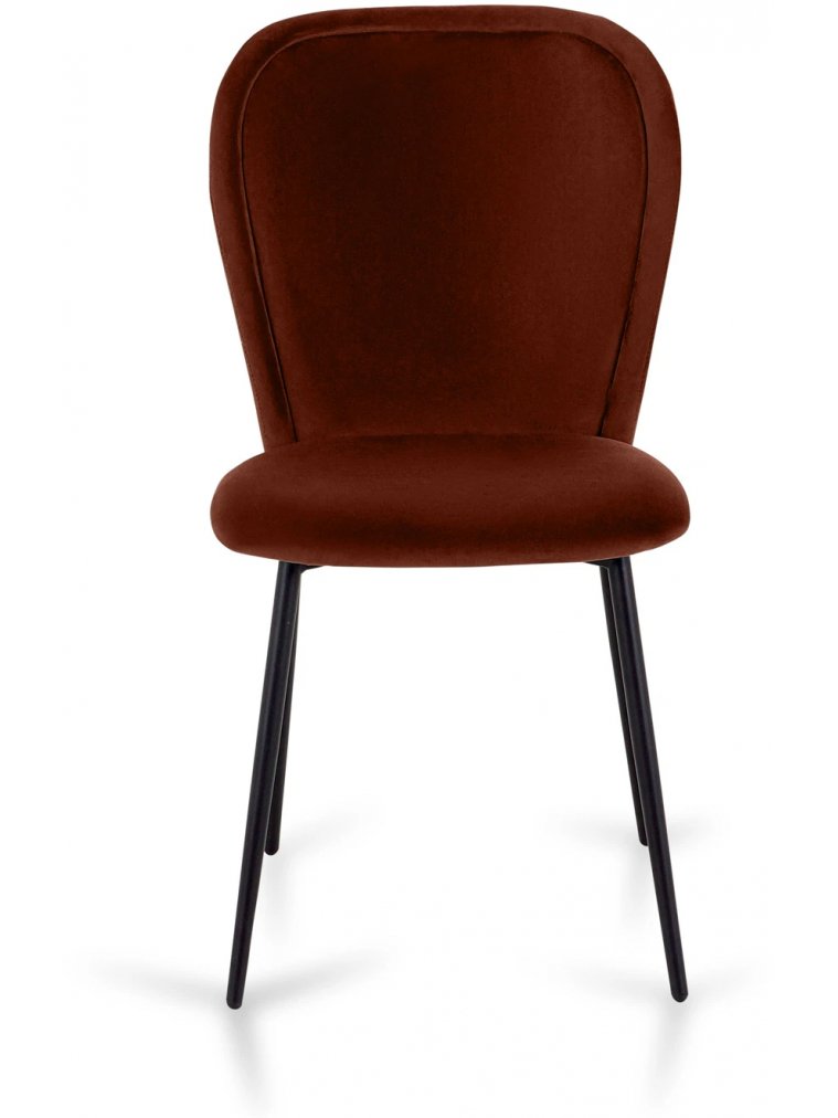 Стул на металлокаркасе Lenny коричневый / черный