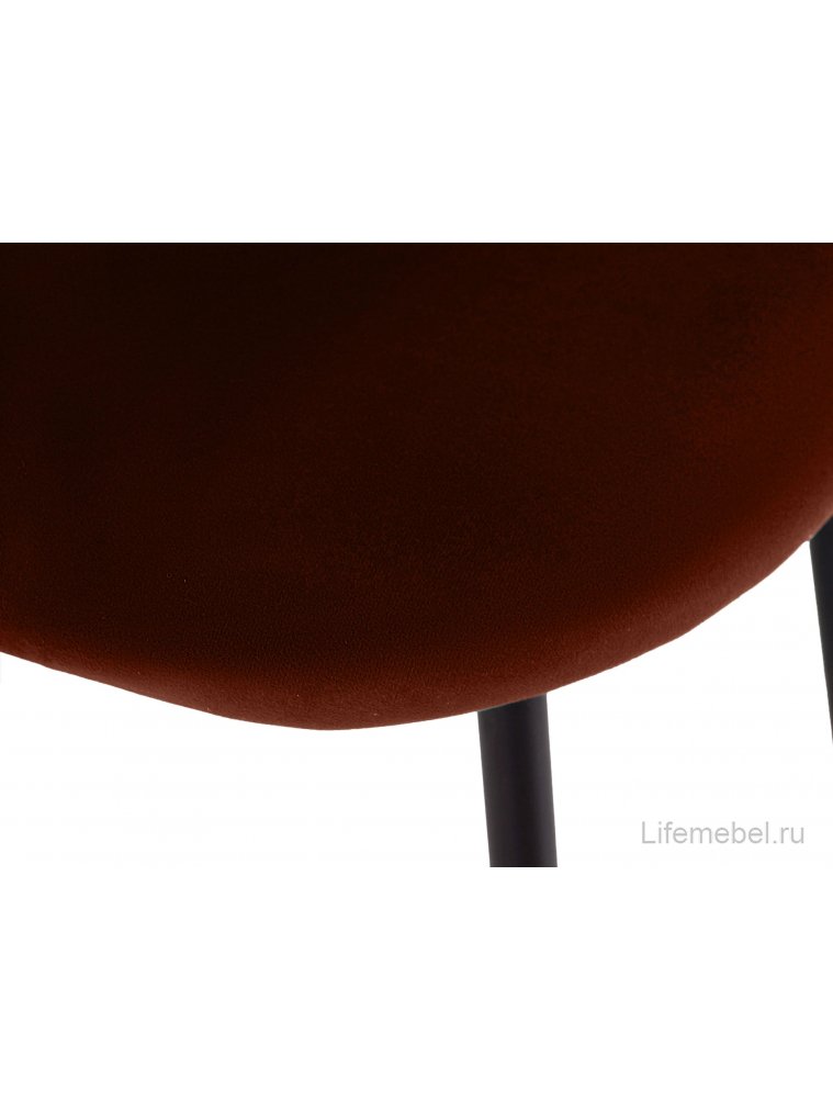 Стул на металлокаркасе Lenny коричневый / черный