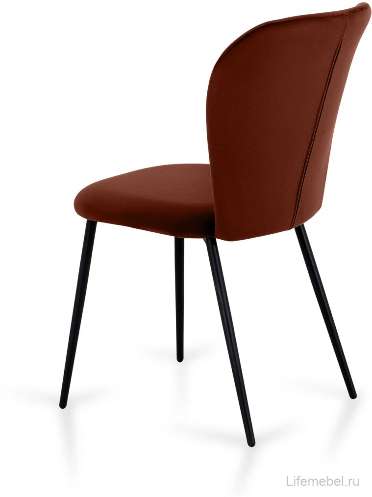 Стул на металлокаркасе Lenny коричневый / черный