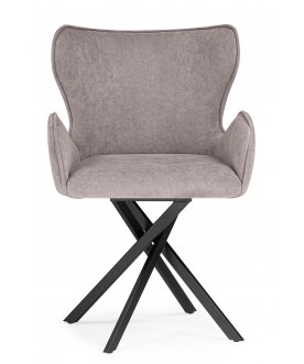 Стул-кресло Карлайл латте brendy smoke 04 / черный