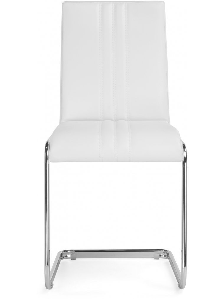 Стул Марсель хром / белый кожзам 124