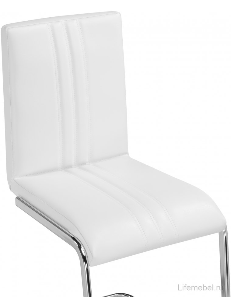 Стул Марсель хром / белый кожзам 124