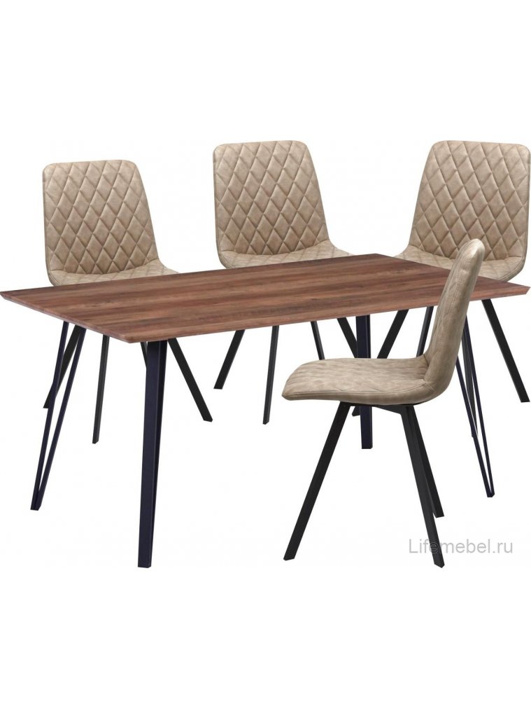 Стул на металлокаркасе Mate сизо-табачный