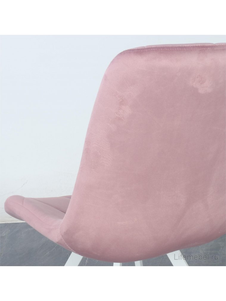 Стул на металлокаркасе поворотный DC68 роза G62-78 / белый