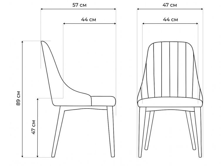 Стул на металлокаркасе Kora dark gray / black