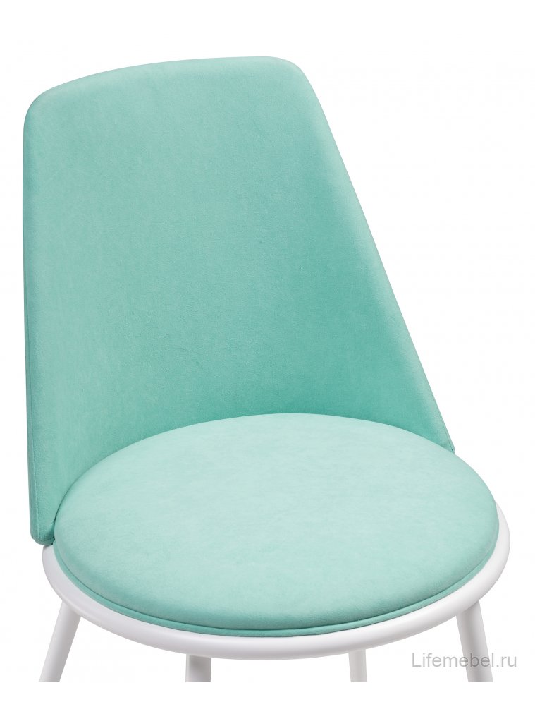 Стул на металлокаркасе Алдис катания лагун / белый матовый