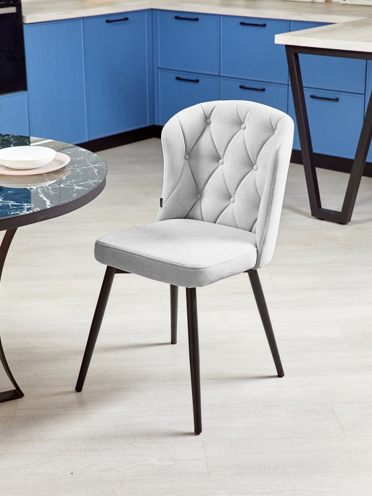 Стул на металлокаркасе Алиссум velutto 52 / черный