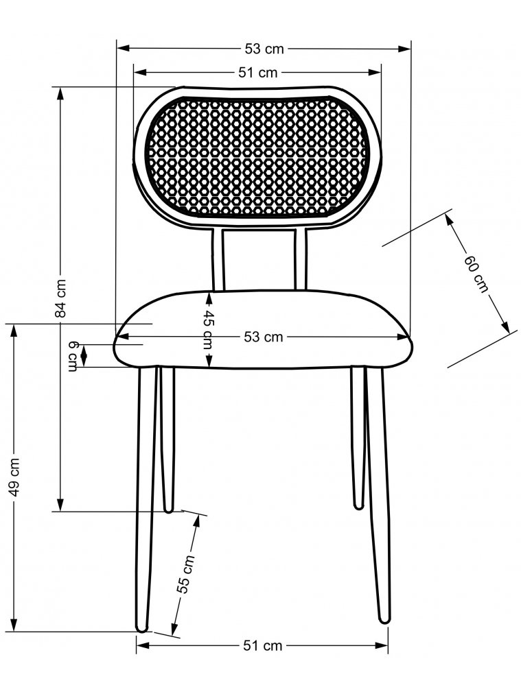 Стул на металлокаркасе K503 серый