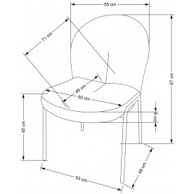 Стул на металлокаркасе K507
