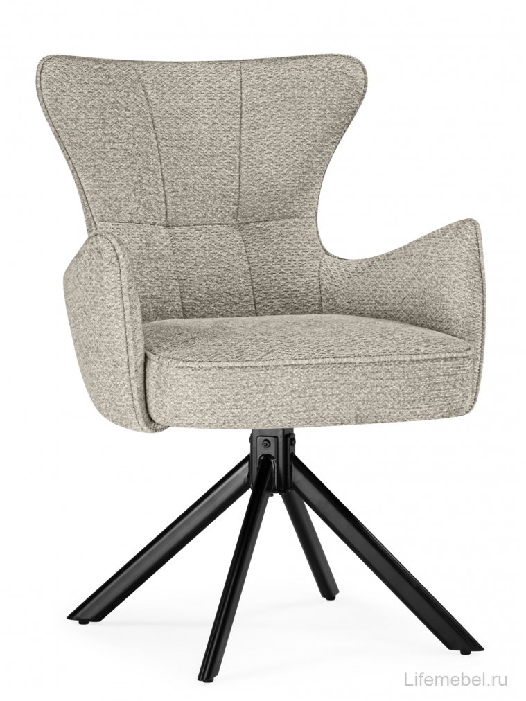 Стул на металлокаркасе Atlanta beige / black крутящийся