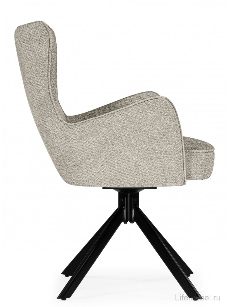 Стул на металлокаркасе Atlanta beige / black крутящийся