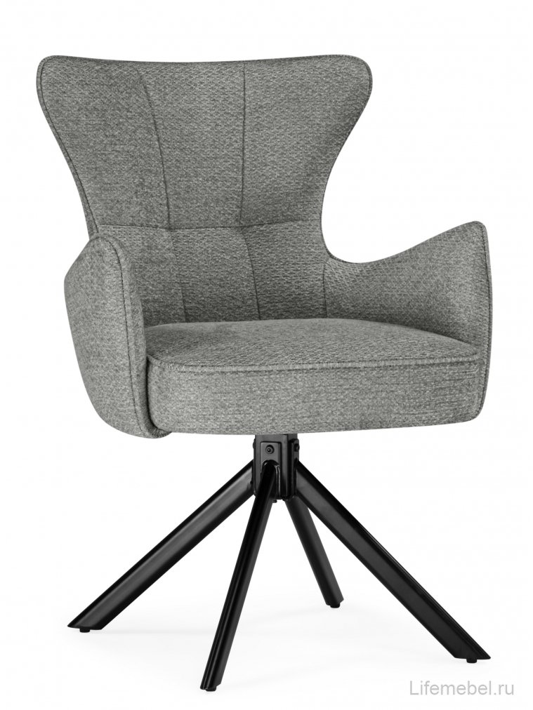 Стул на металлокаркасе Atlanta gray / black крутящийся