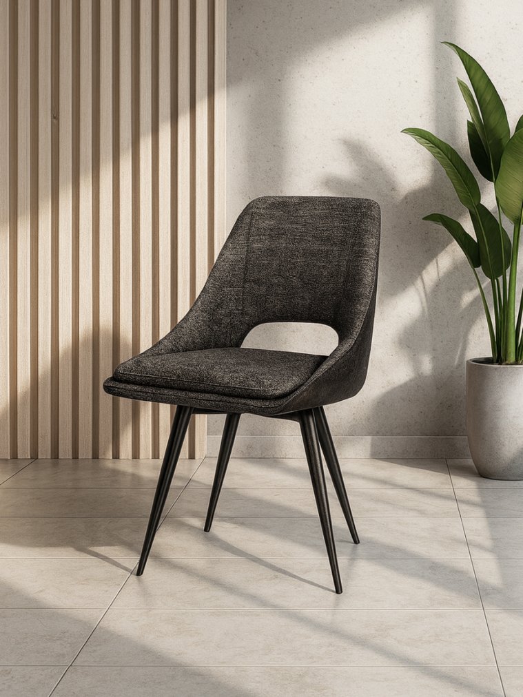 Стул на металлокаркасе Avianus вращающийся коричневый / черный