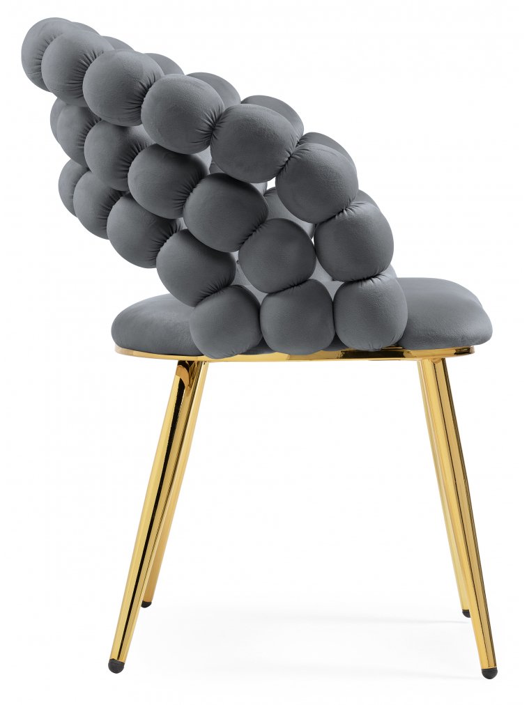 Стул на металлокаркасе Ball dark gray / gold
