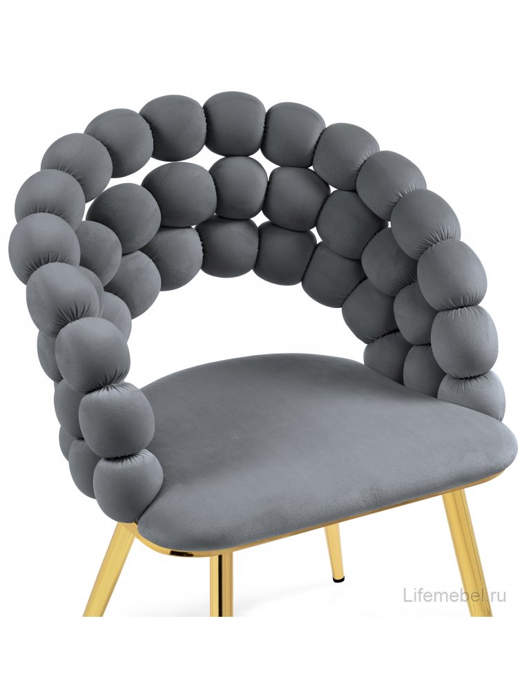 Стул на металлокаркасе Ball dark gray / gold