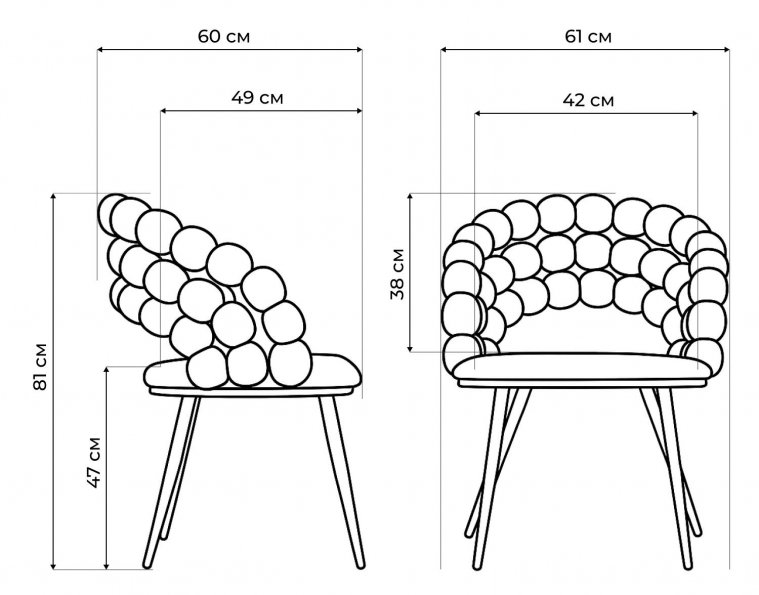 Стул на металлокаркасе Ball green / gold