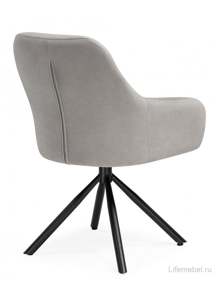 Стул на металлокаркасе Бартон 2 ткань мадера 22 / черный матовый