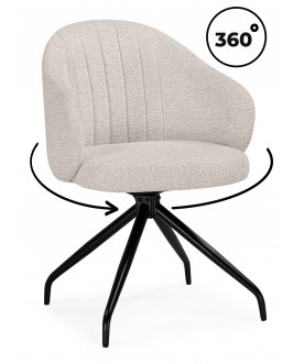 Стул-кресло Bekar крутящийся бежевый / черный