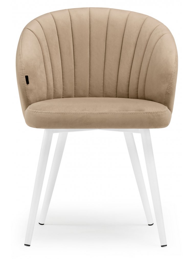 Стул на металлокаркасе Бэнбу velutto 05 / белый