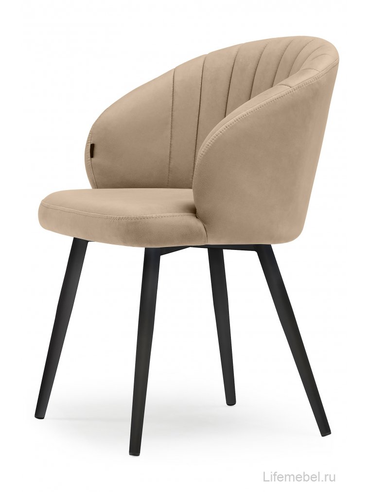 Стул на металлокаркасе Бэнбу velutto 05 / черный