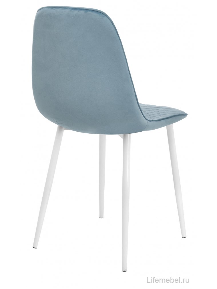 Стул на металлокаркасе Capri blue / white