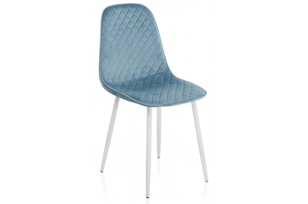 Стул на металлокаркасе Capri blue / white