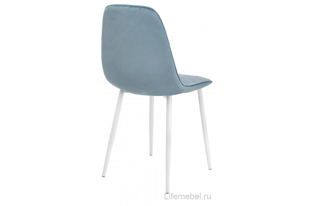 Стул на металлокаркасе Capri blue / white