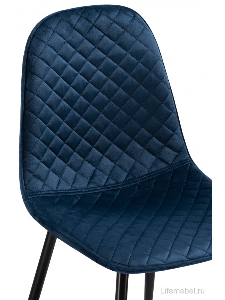 Стул на металлокаркасе Capri dark blue / black