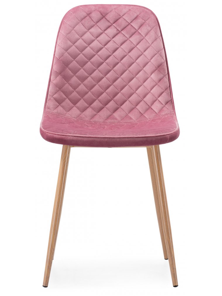 Стул на металлокаркасе Capri pink / wood