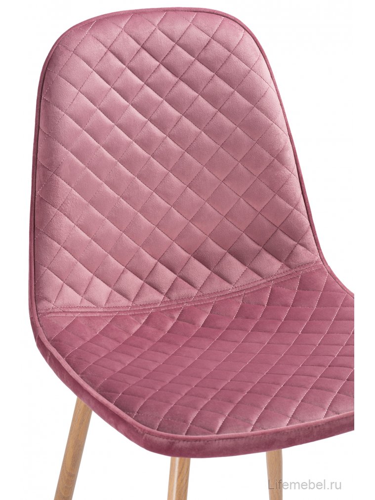 Стул на металлокаркасе Capri pink / wood