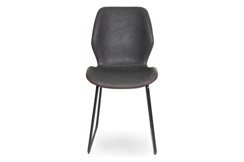 Стул на металлокаркасе D32 dark grey / dark red