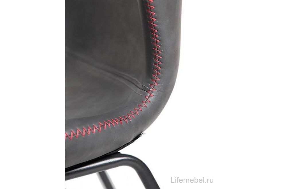 Стул на металлокаркасе D32 dark grey / dark red