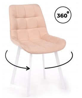 Стулья на металлокаркасе Челси 360 бежевый (zd 210) / белый