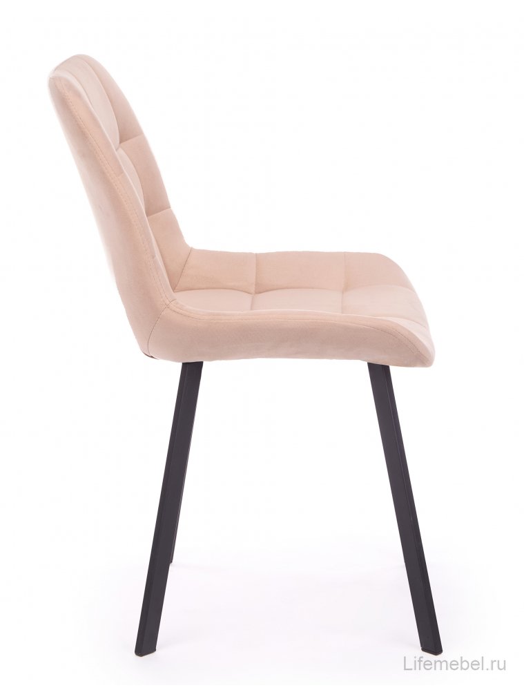 Стул на металлокаркасе Челси 360 П бежевый (zd 210) / черный