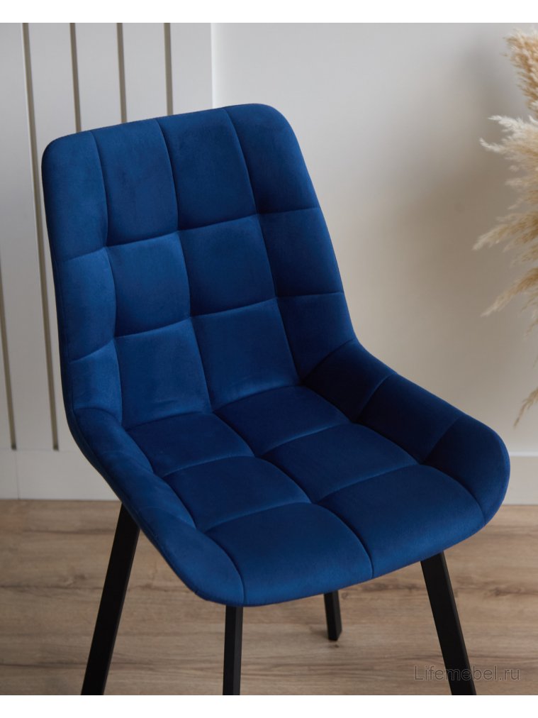 Стул на металлокаркасе Челси 360 П синий (zd 798) / черный